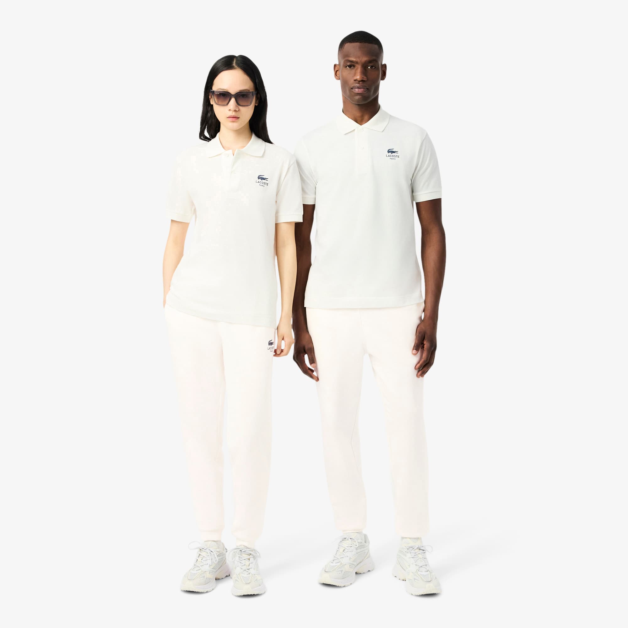 Unisex Tapered Leg Sweatpants - White