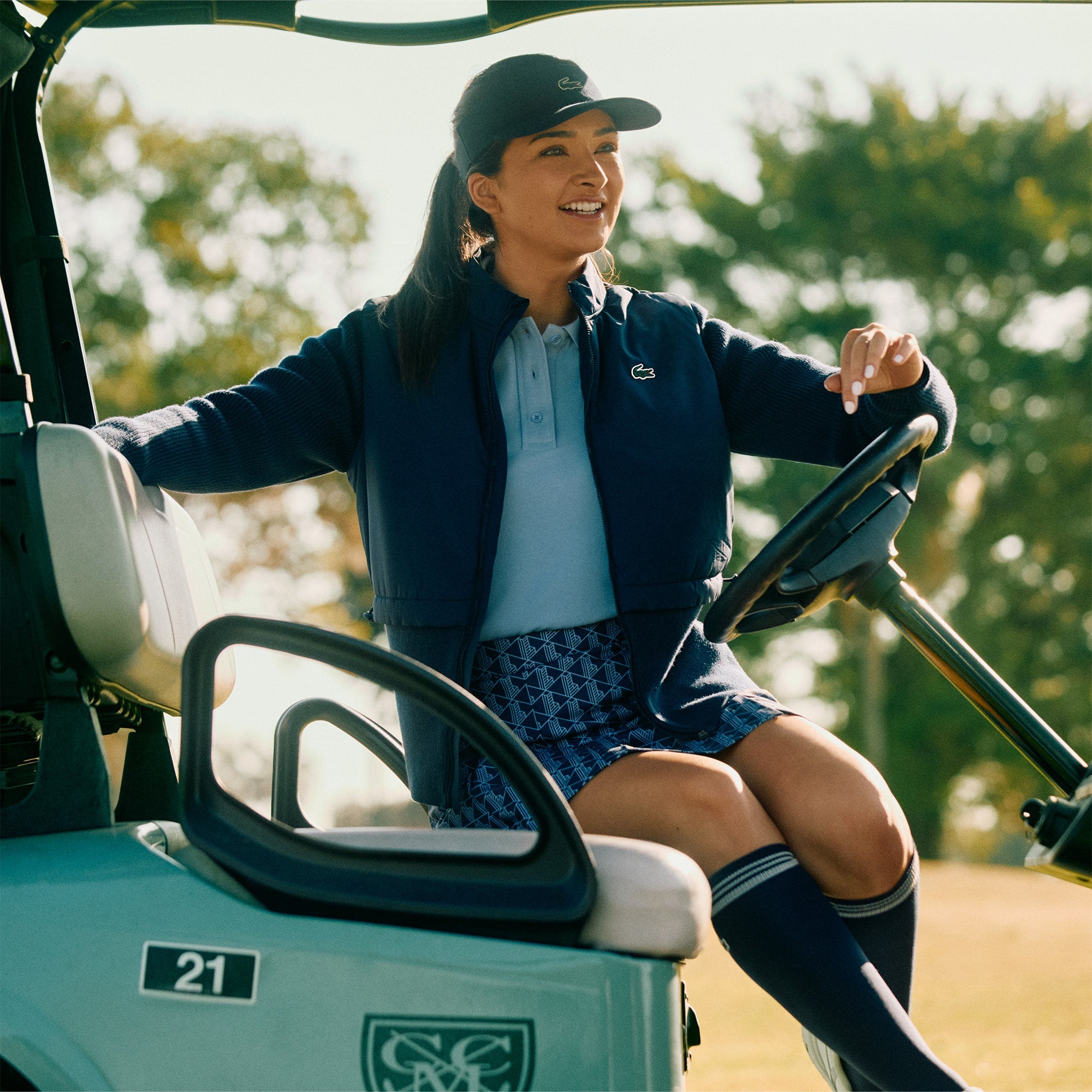 Women's UV Protect Quilted Tennis Jacket - Navy Blue