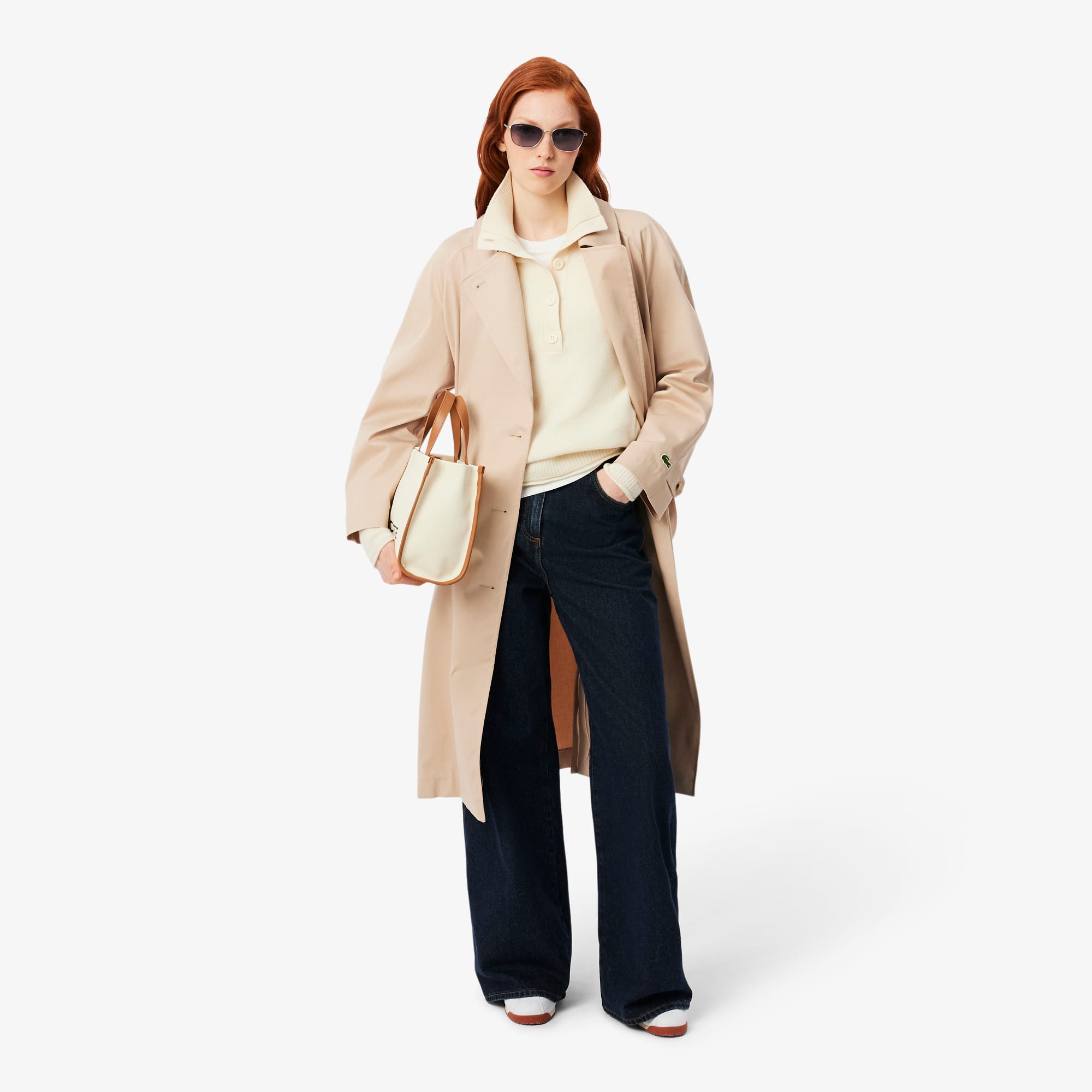 Women's Wool High-Neck Sweater - Cream