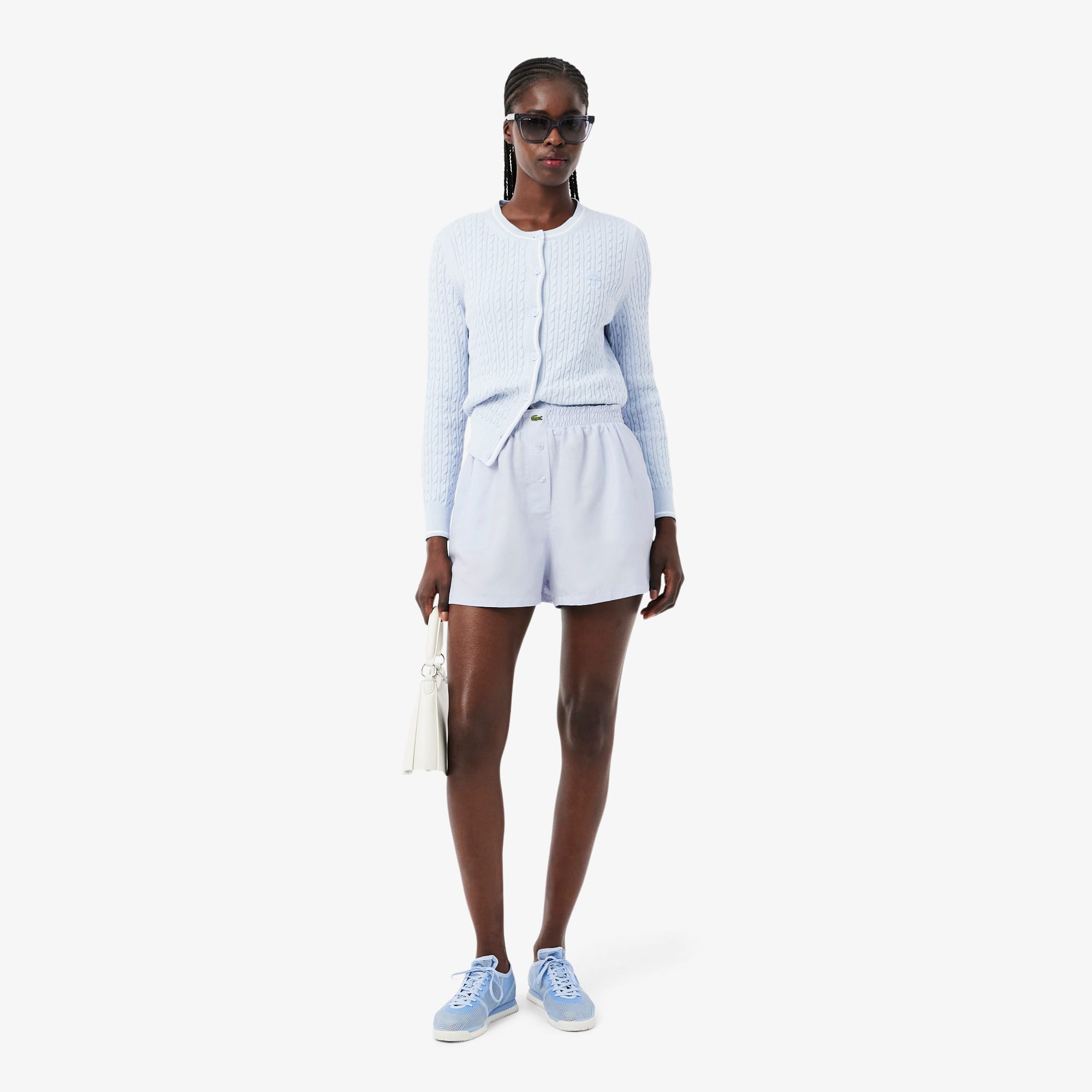 Oversized Linen Blend Shorts - Phoenix blue