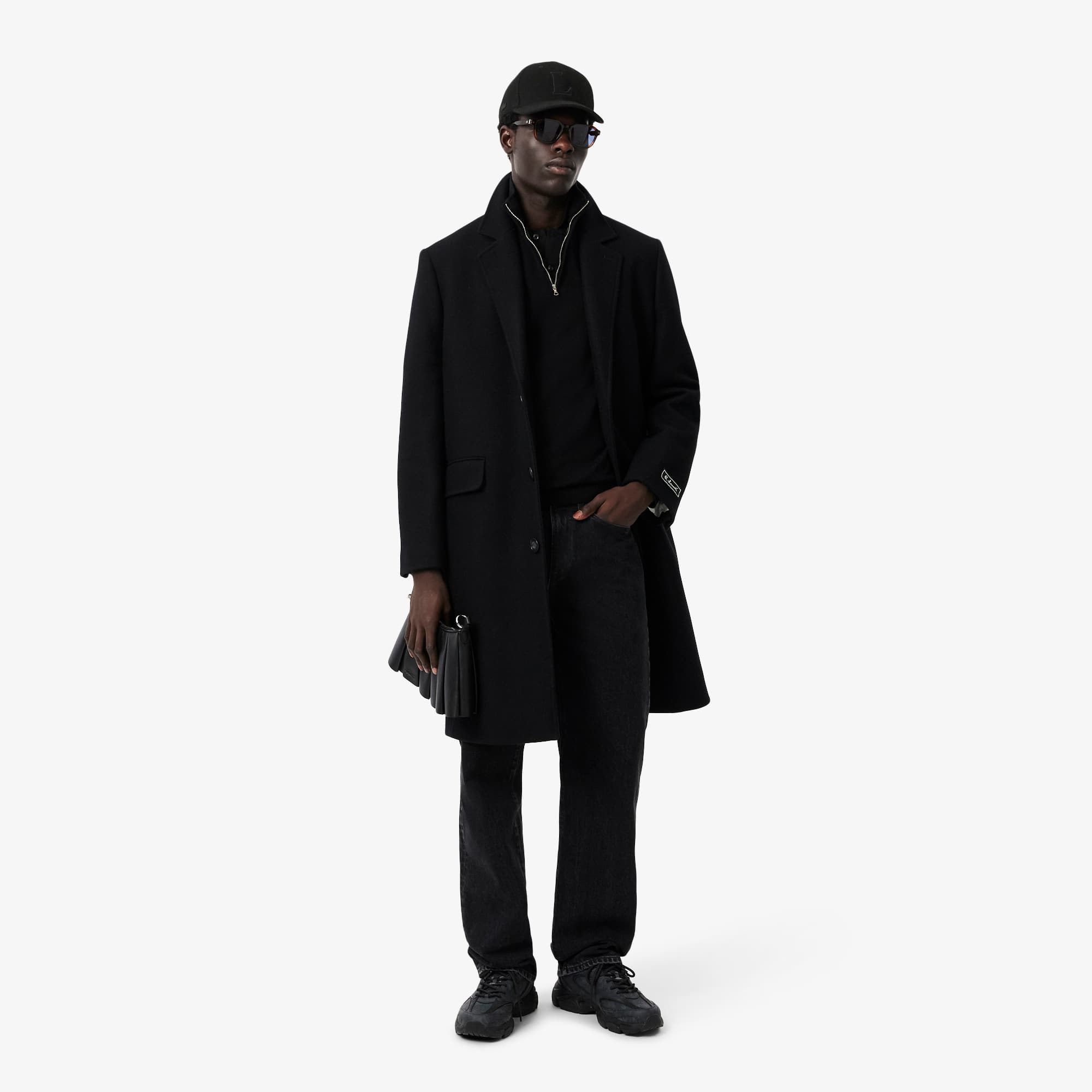 Unisex Wool Felt Baseball Cap - Black
