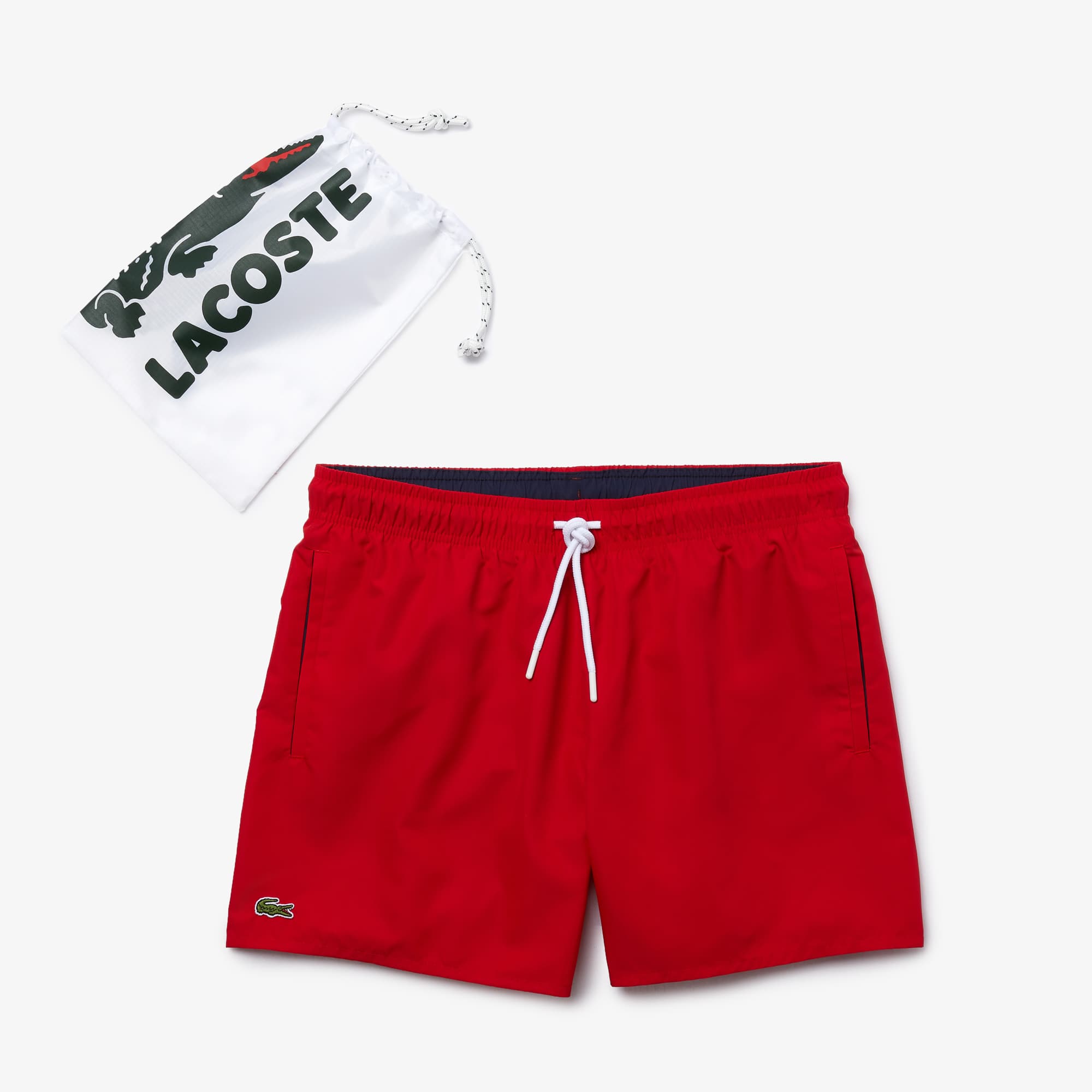 Men's Quick-Dry Swim Trunks - Red / Navy Blue