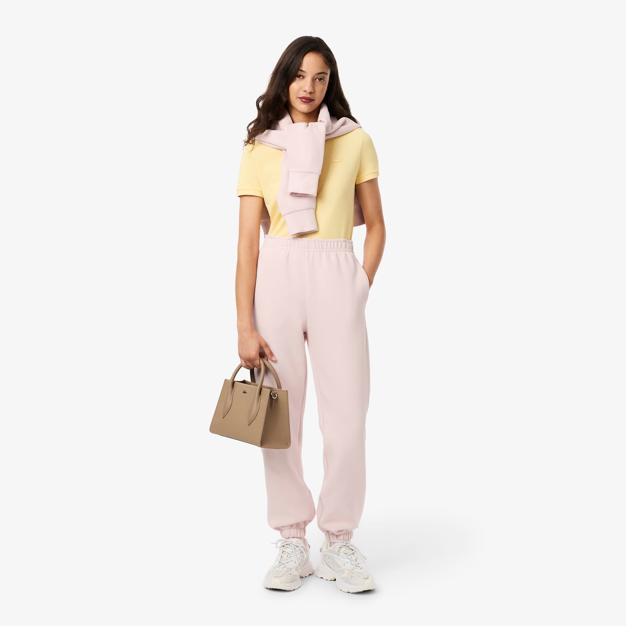 Women's Piqué Sweatpants - Light Pink