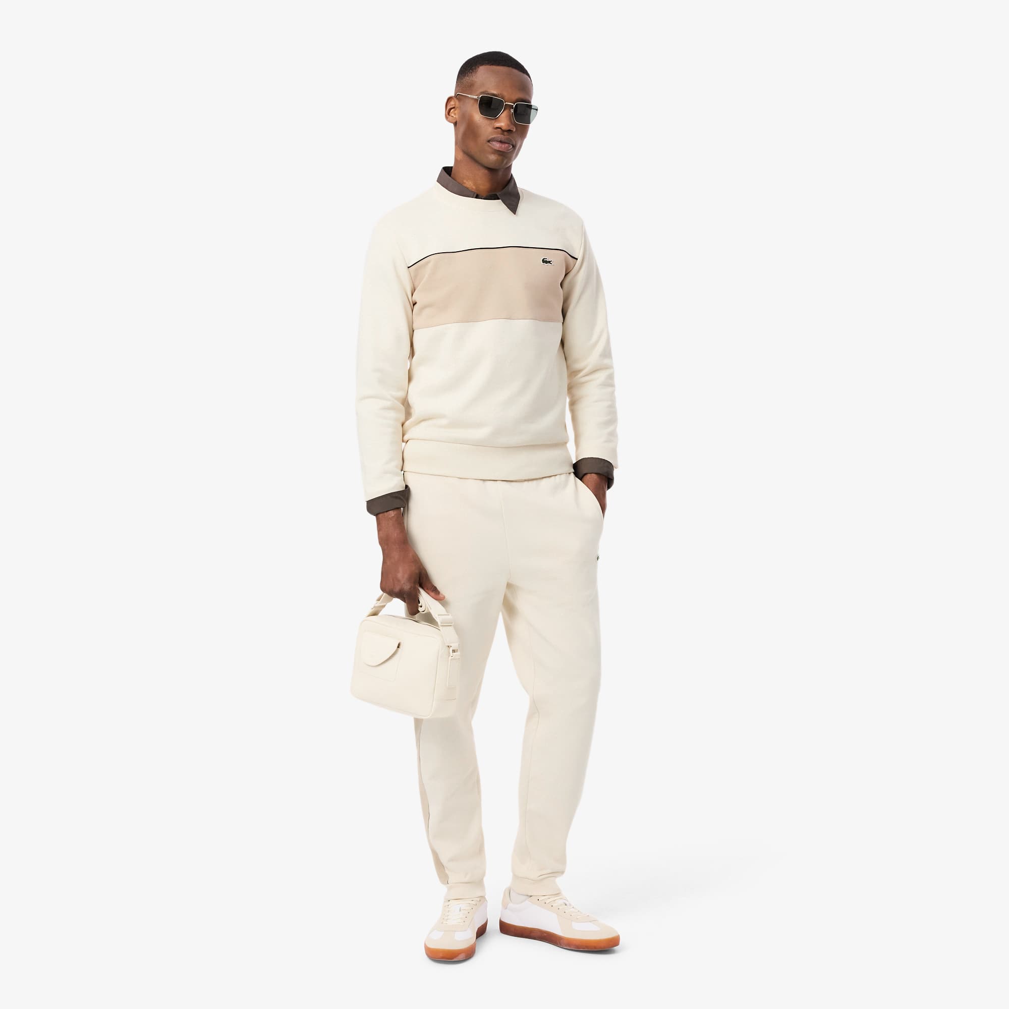 Tapered Leg Sweatpants - Beige
