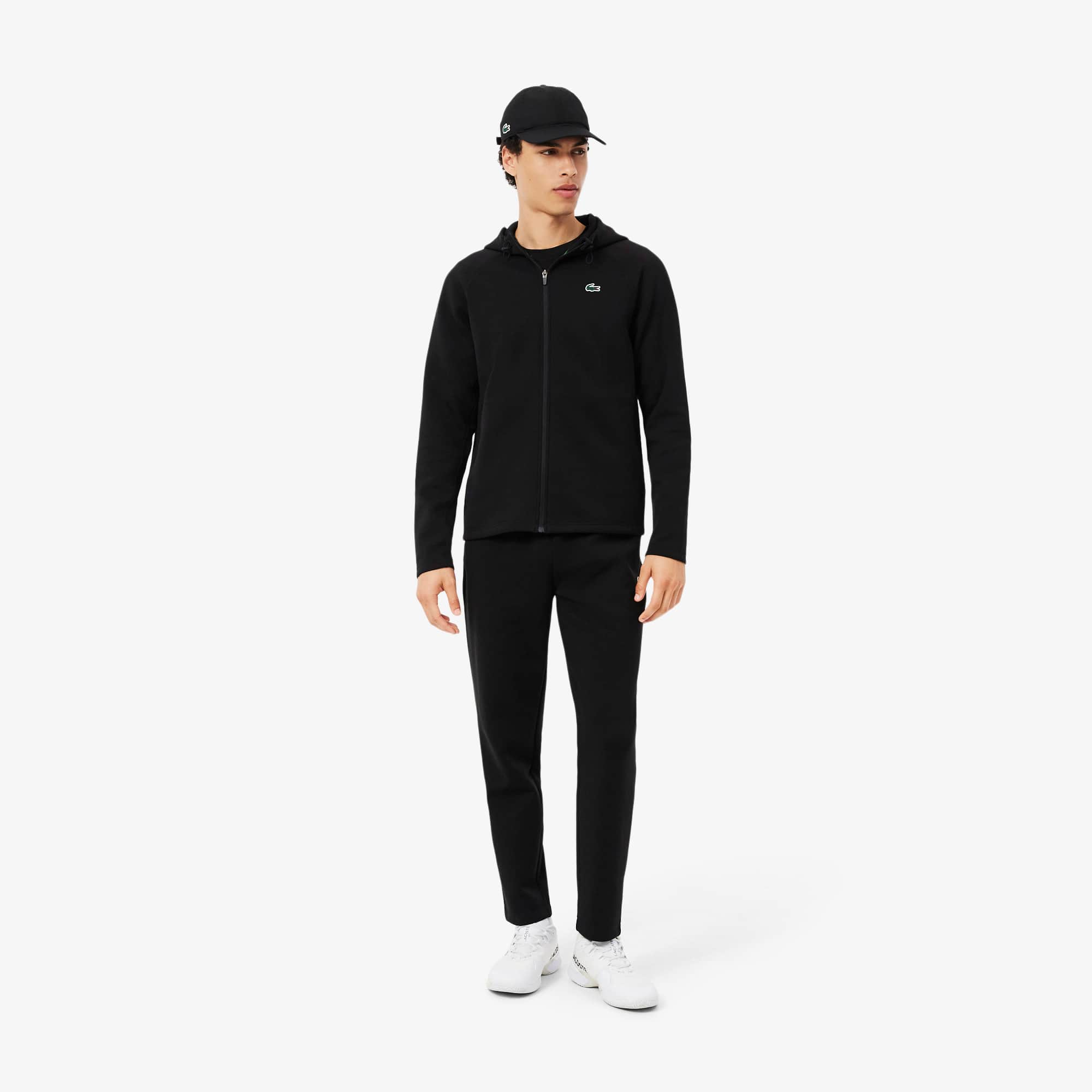 Sport Stretch Zipped Hoodie - Black