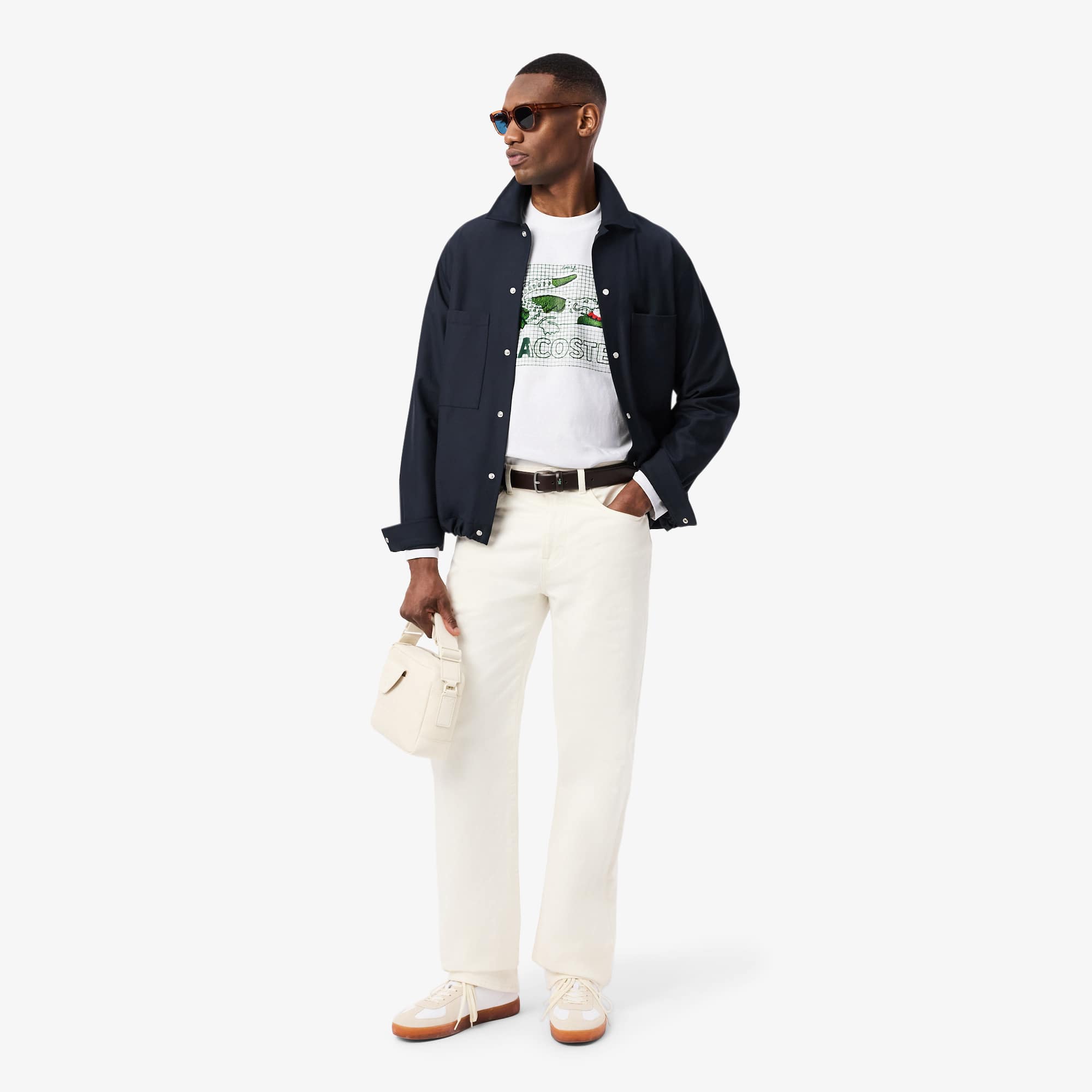 Relaxed Fit Long Sleeved Heavy Cotton T-Shirt - White