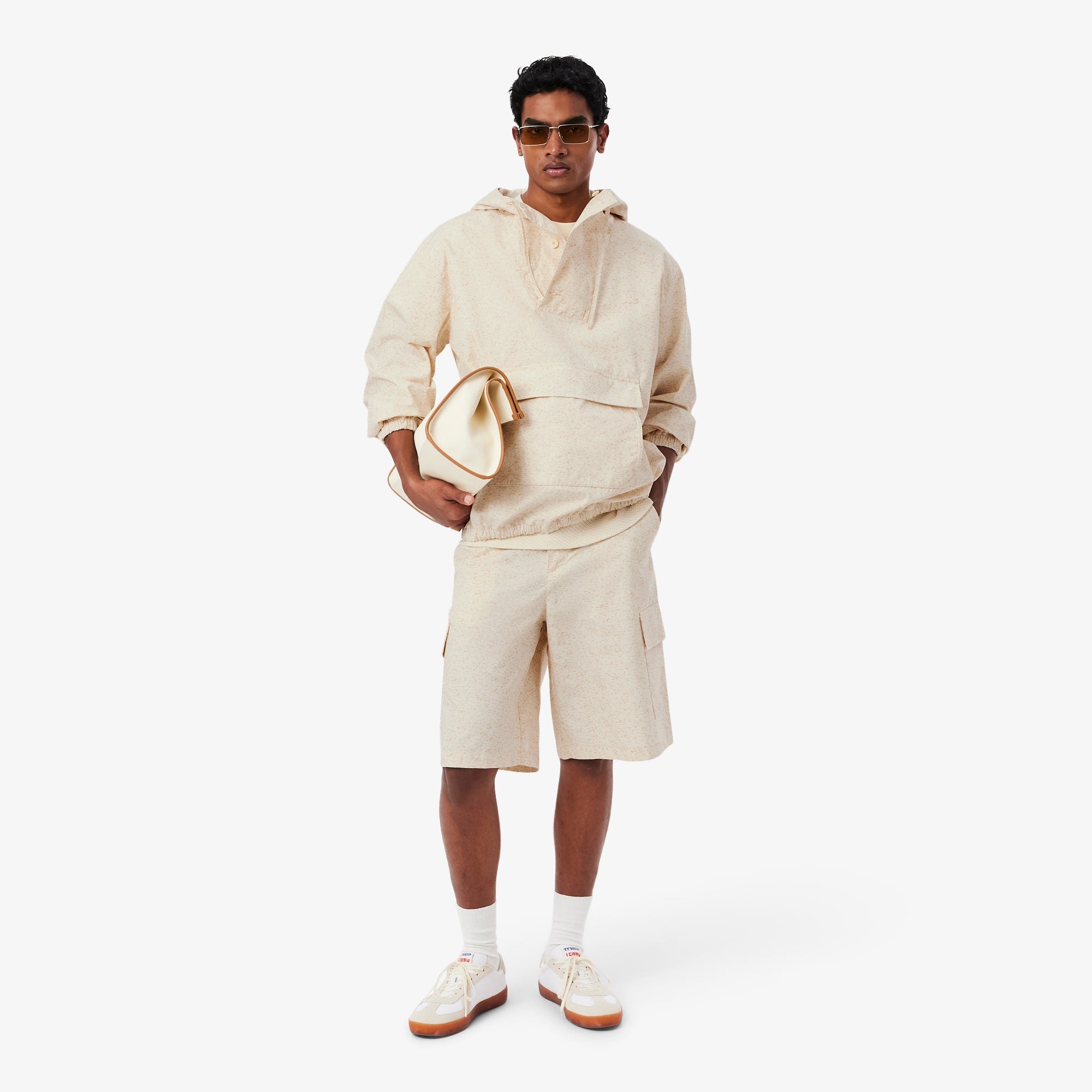 Water-Repellent Printed Jacket - Beige