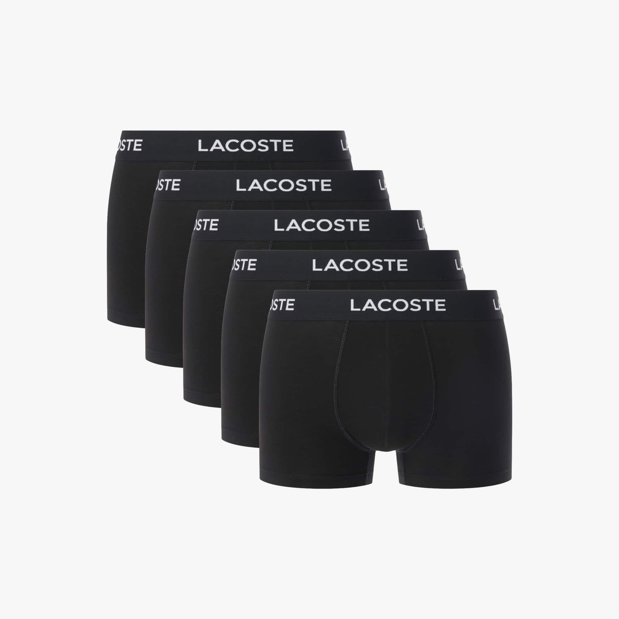 Men's Cotton Jersey Trunks 5-Pack - Black