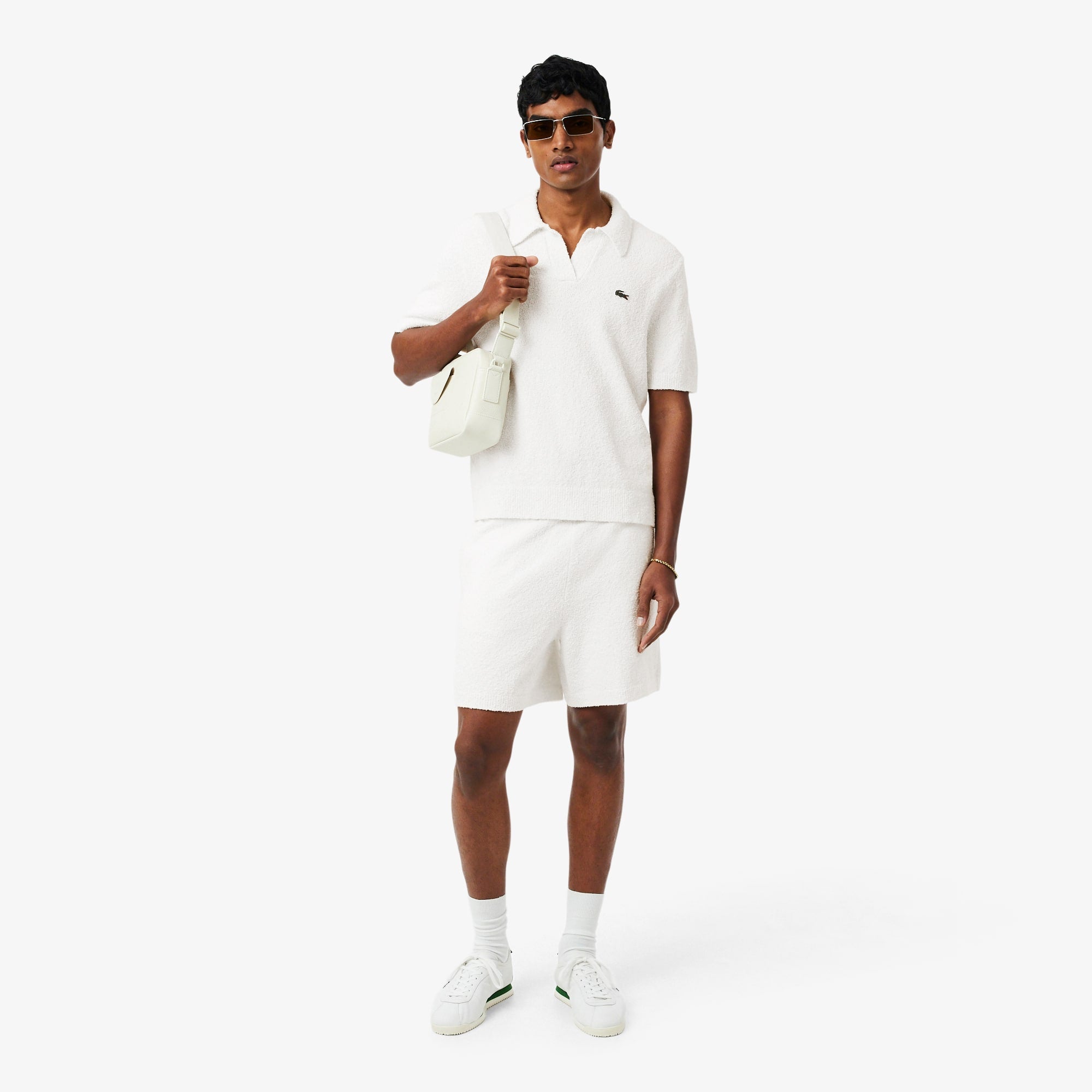 Bouclé Knit Shorts - White