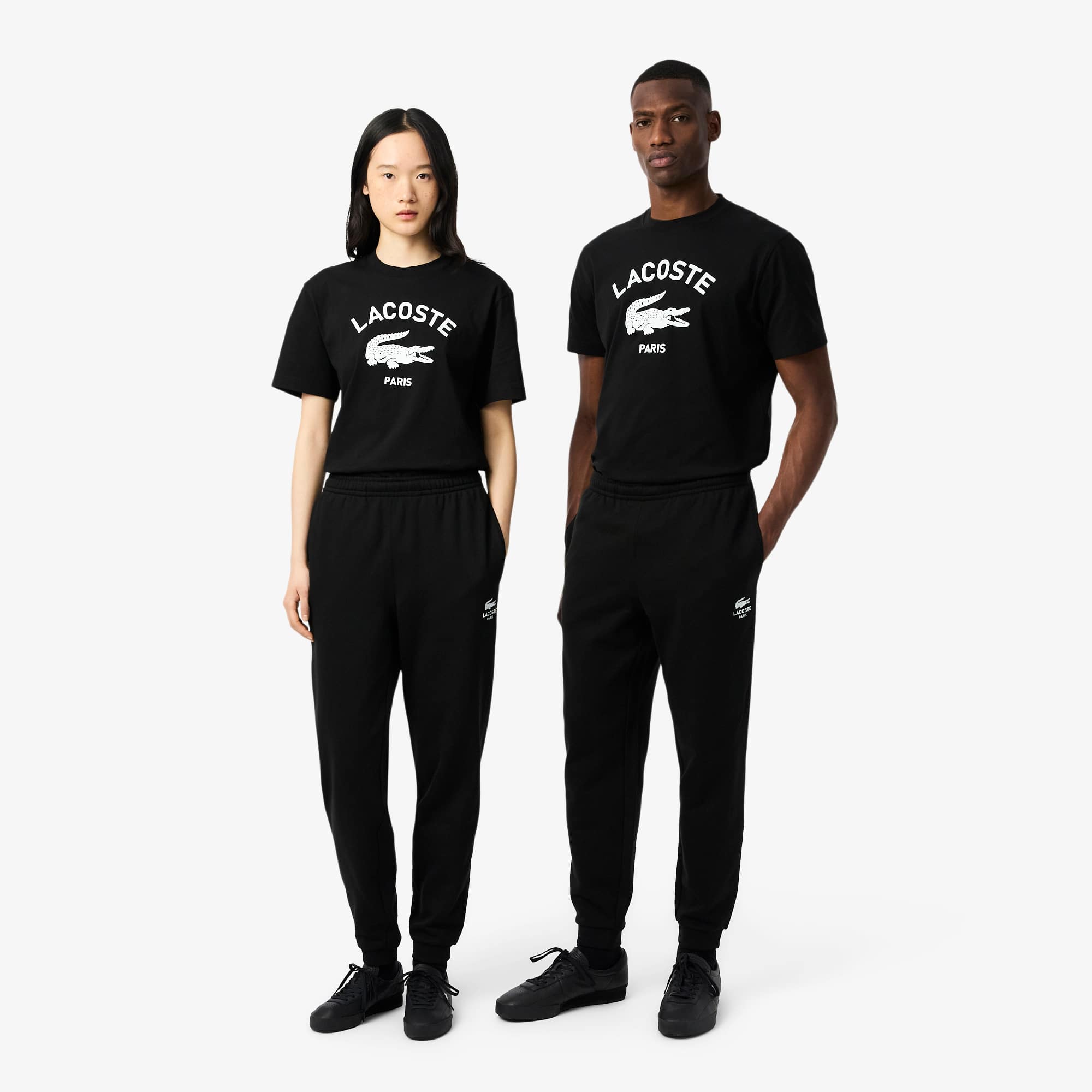 Unisex Tapered Leg Sweatpants - Black