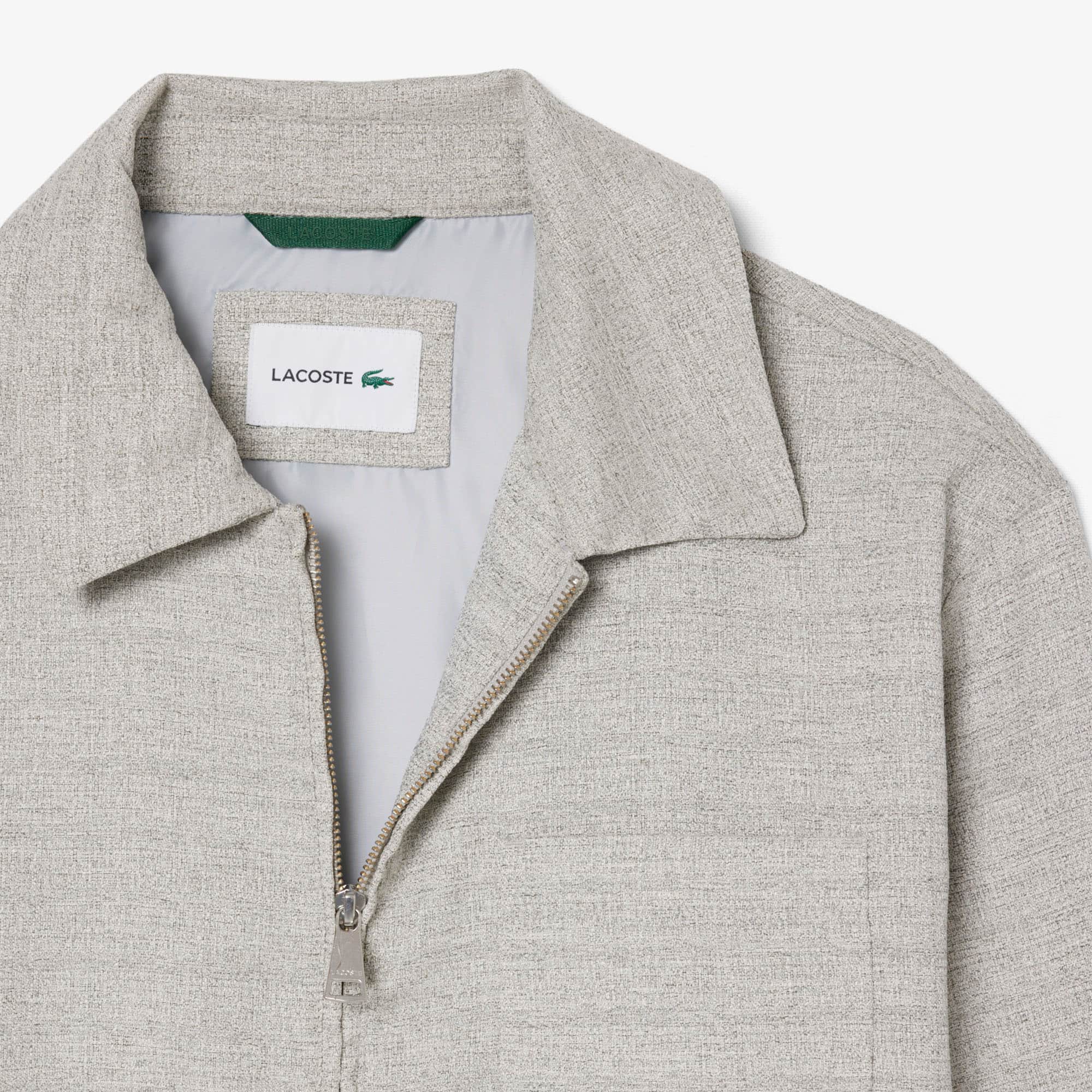 Short Textured Jacket - Grey