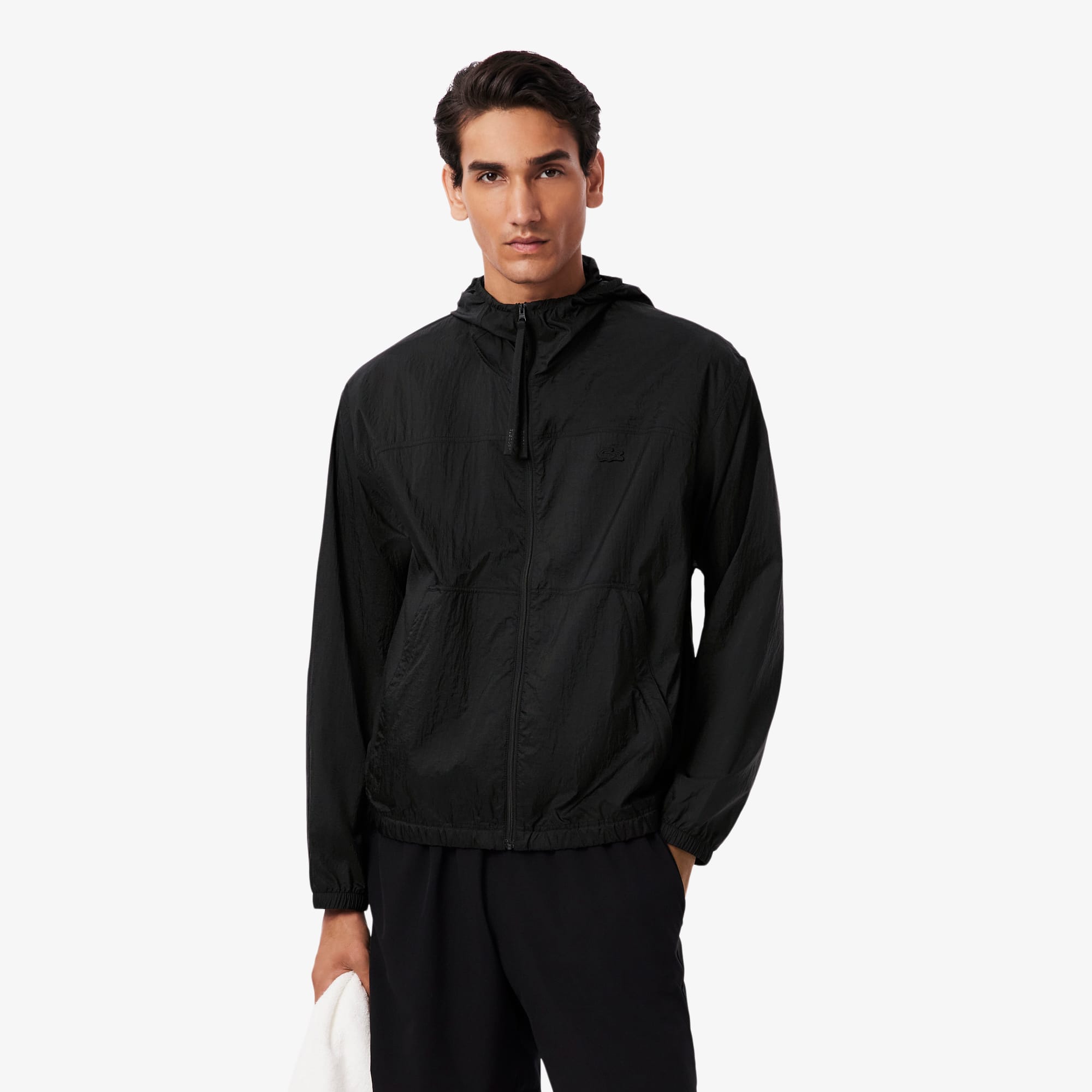 Men's Water-Repellent Nylon Jacket - Black