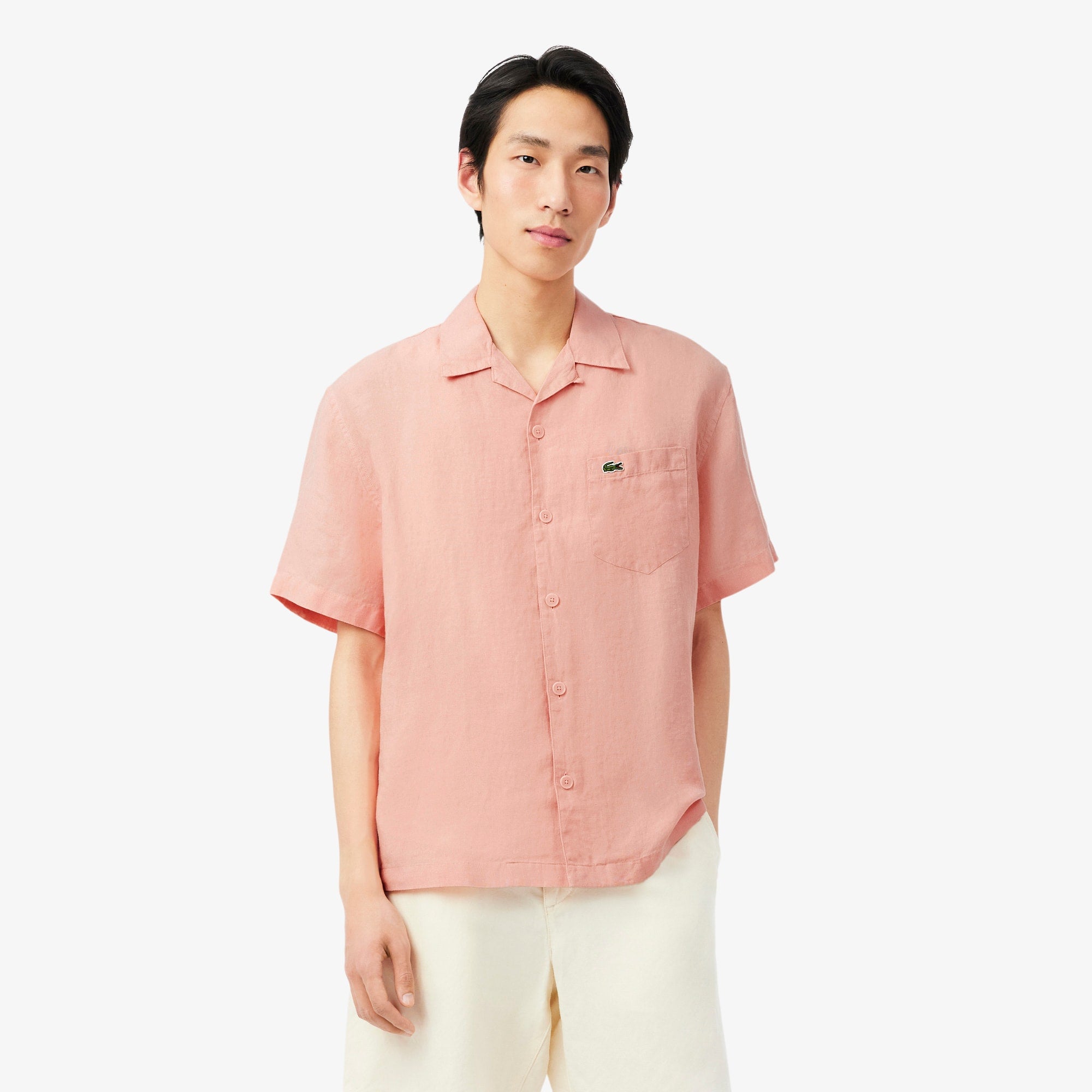 Relaxed Fit Linen Shirt - Rose