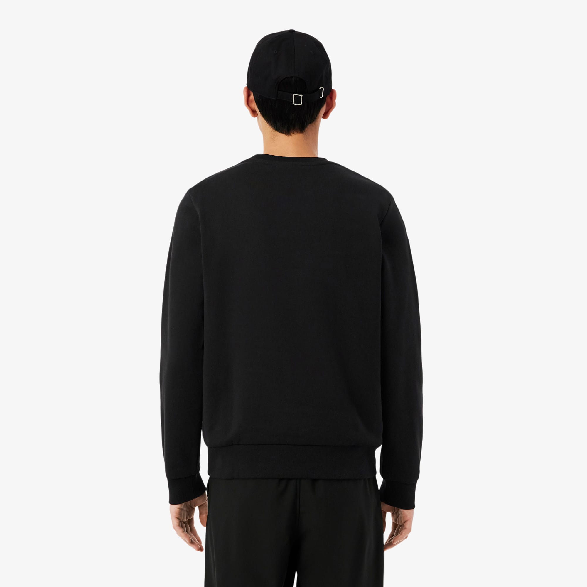 Stripe Band Fleece Sweatshirt - Black