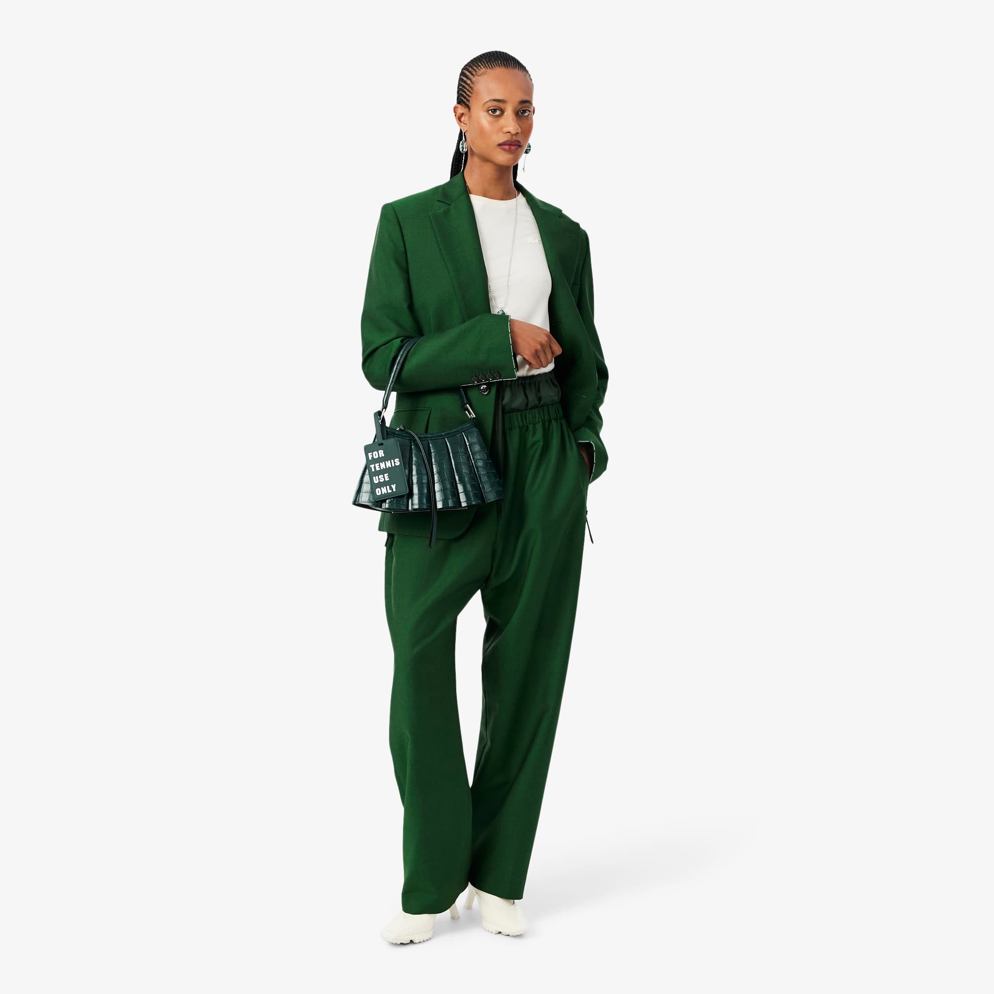 Runway Small Lenglen Crocodile Effect Leather Bag - Green gables
