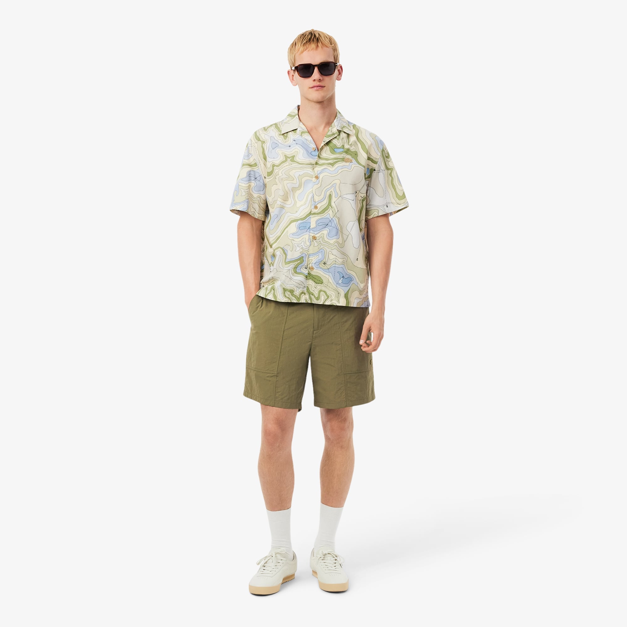 Men's Water-Repellent Wind Resistant Nylon Shorts - Khaki Green