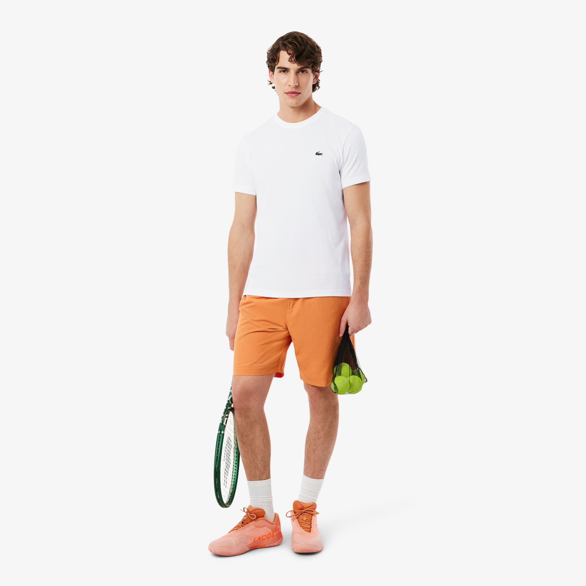 Ultra Dry Crocodile Graphic Sport T-Shirt - Blanc / Orange