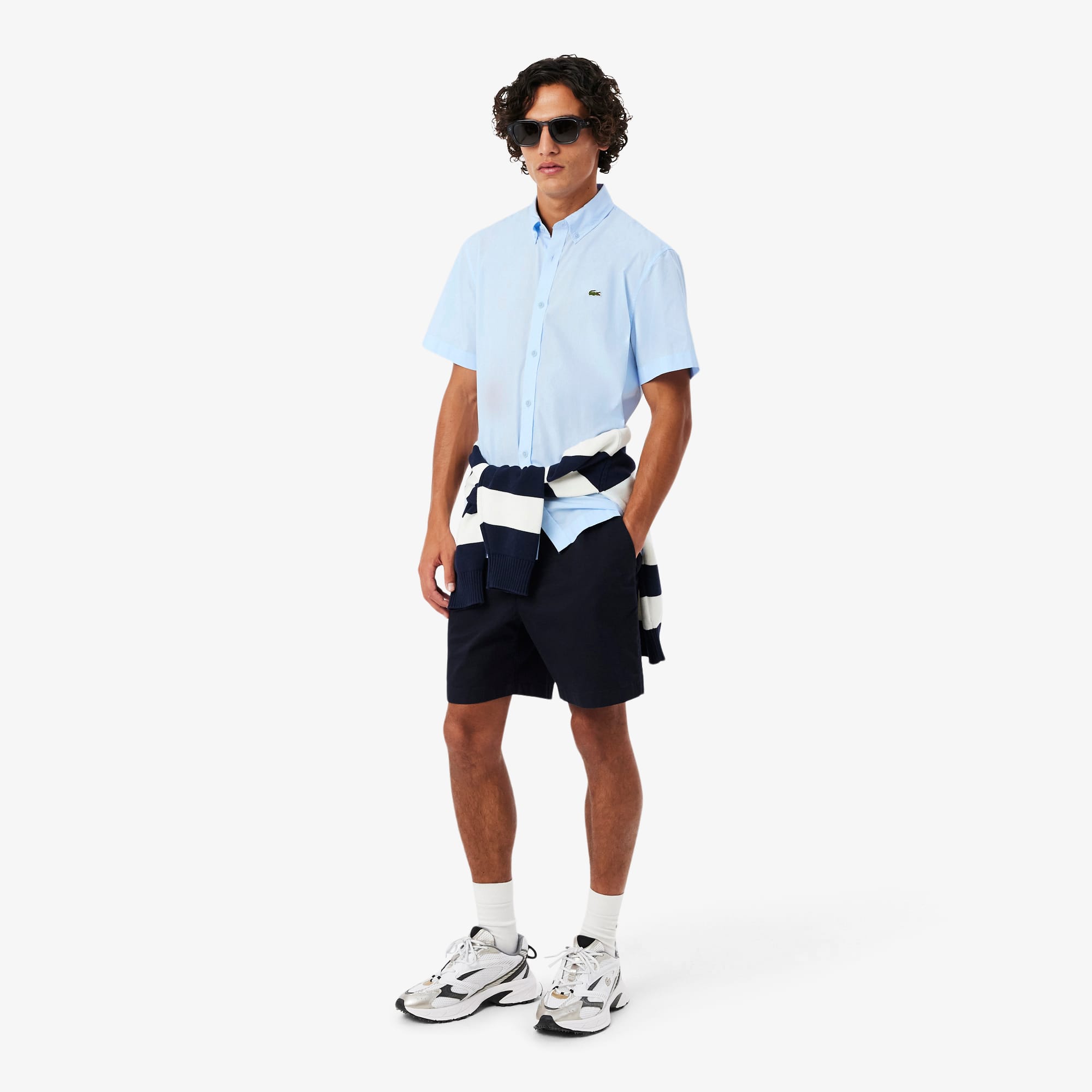 Regular Fit Short Sleeved Poplin Shirt - Light Blue