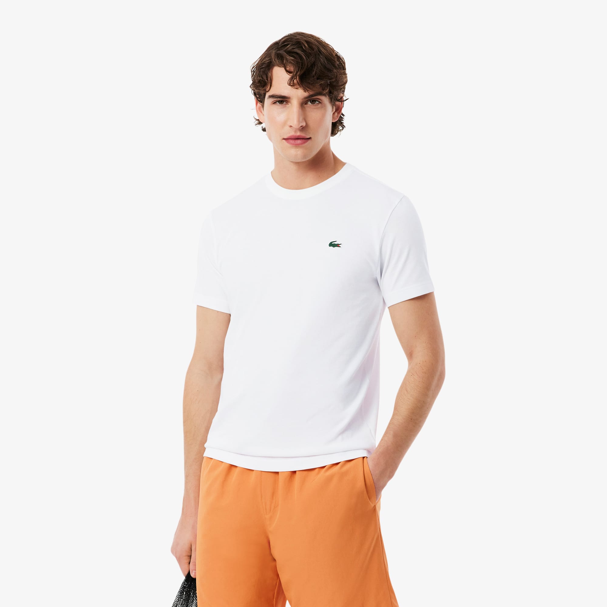 Ultra Dry Crocodile Graphic Sport T-Shirt - Blanc / Orange
