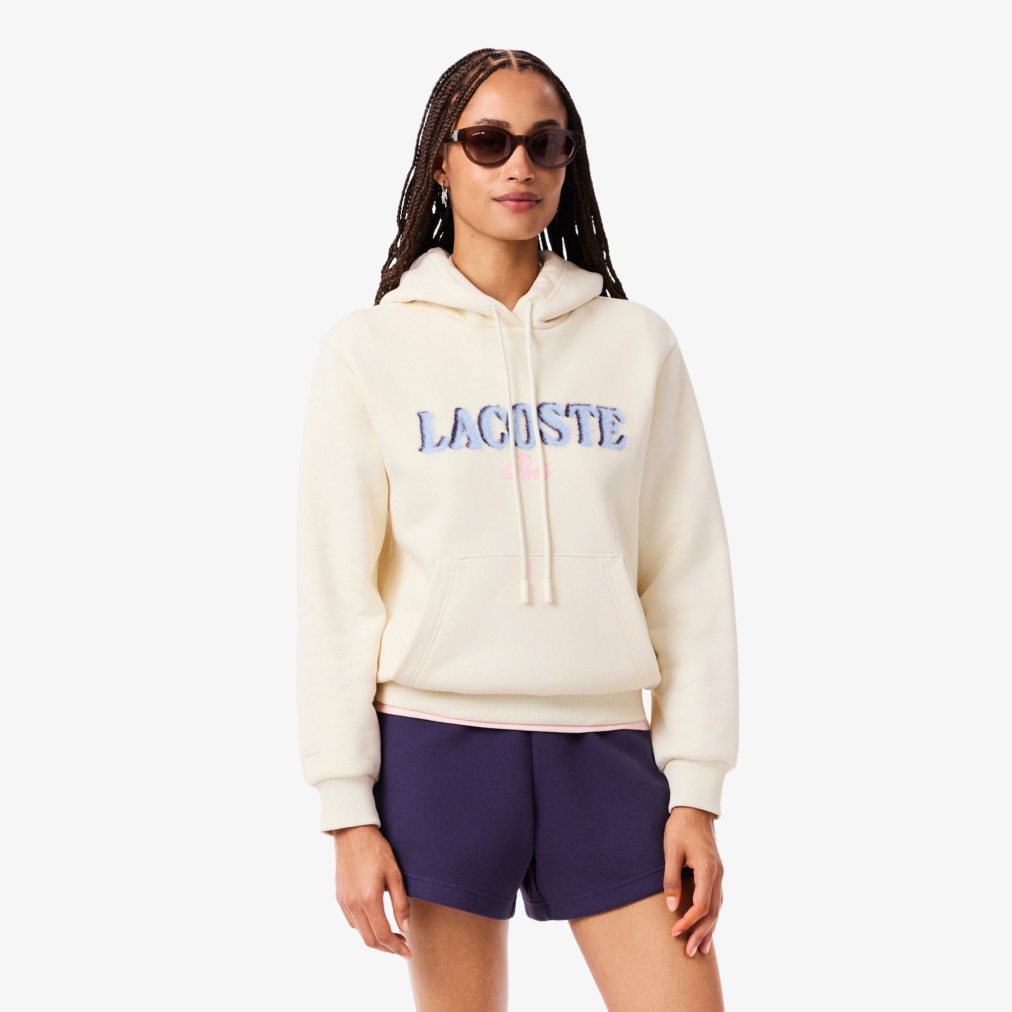 Women's Fleece Logo Hoodie - Cream