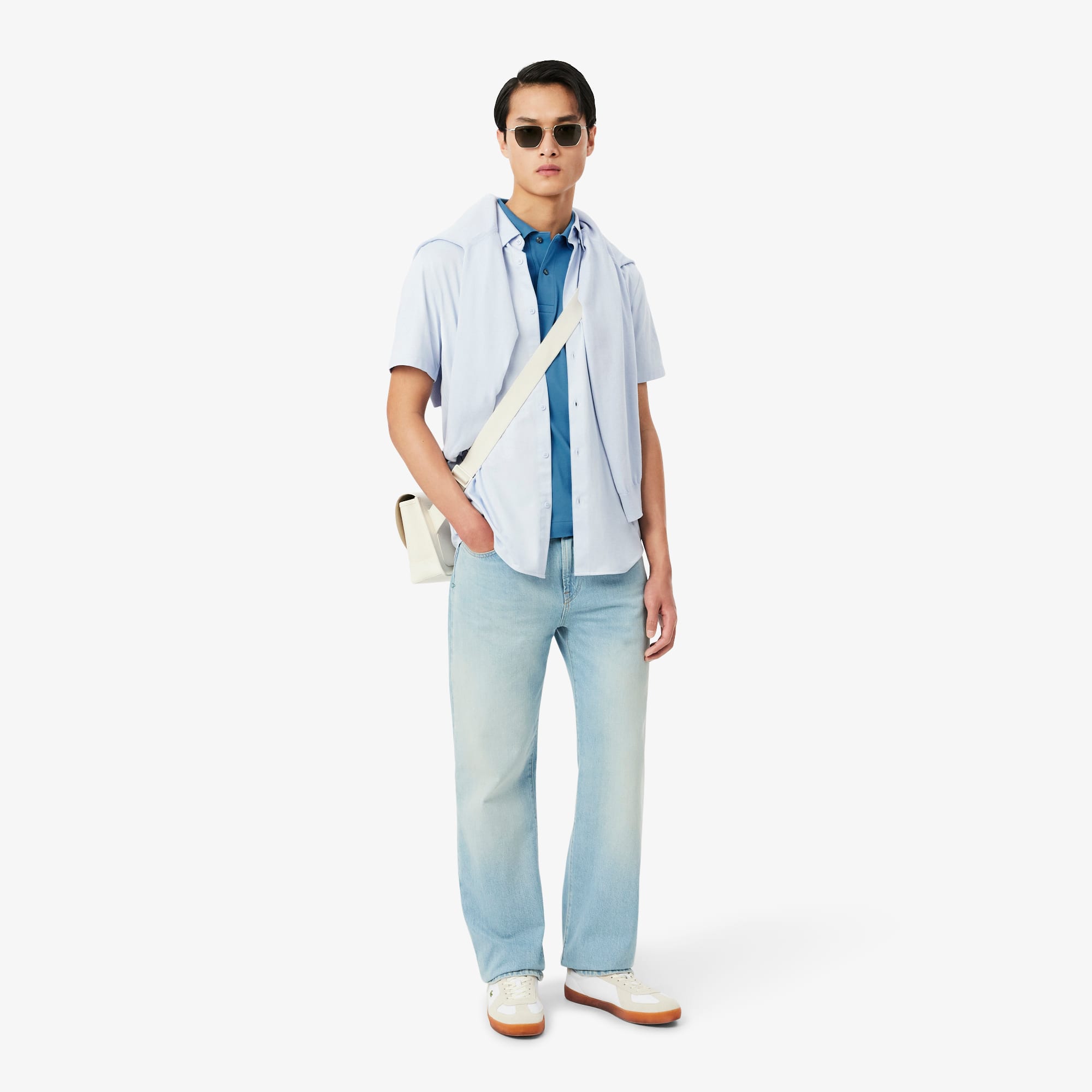 Men's Classic Fit L.12.12 LIGHT Piqué Polo - Bleu