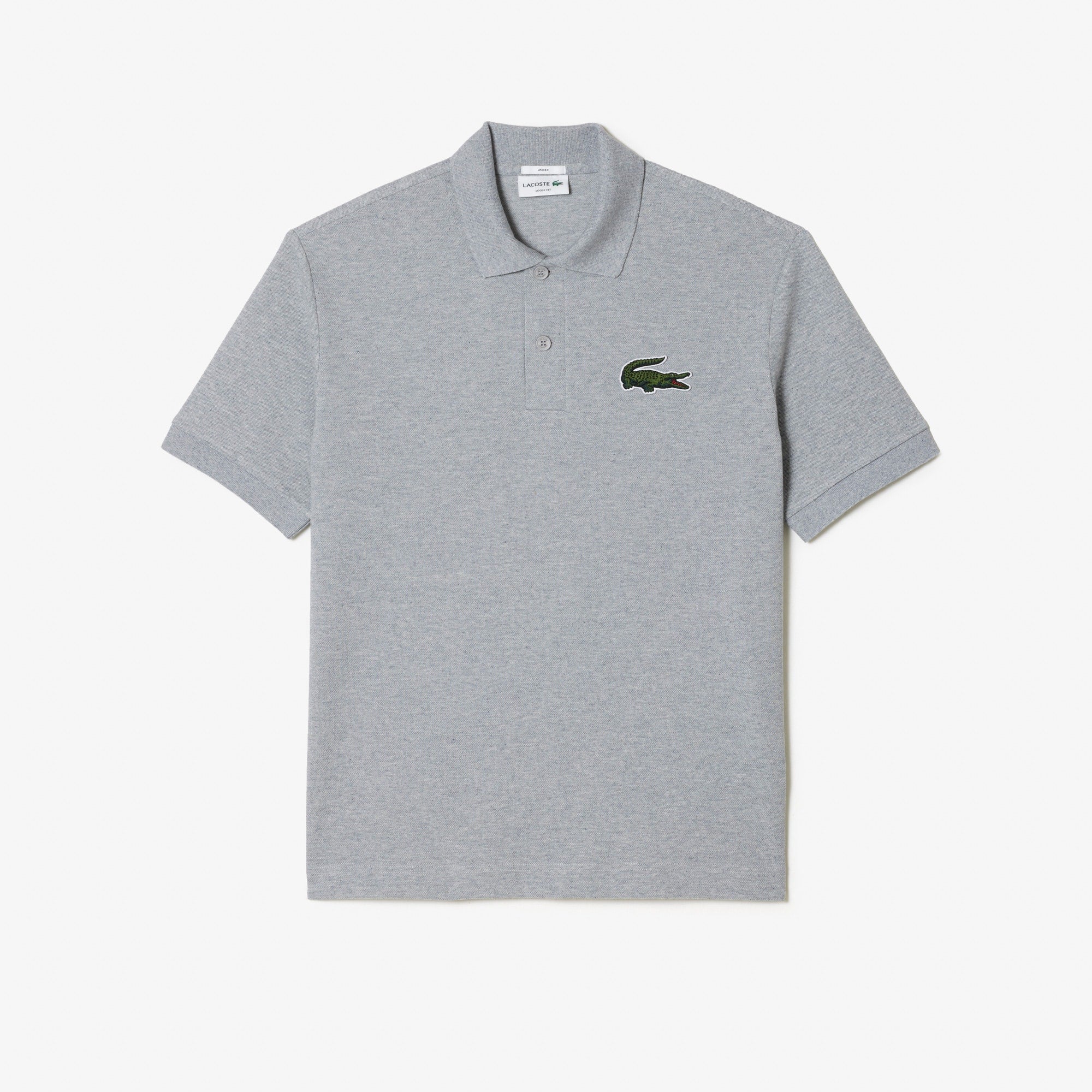 Unisex Loose Fit L.12.12 Piqué Polo - Grey Chine