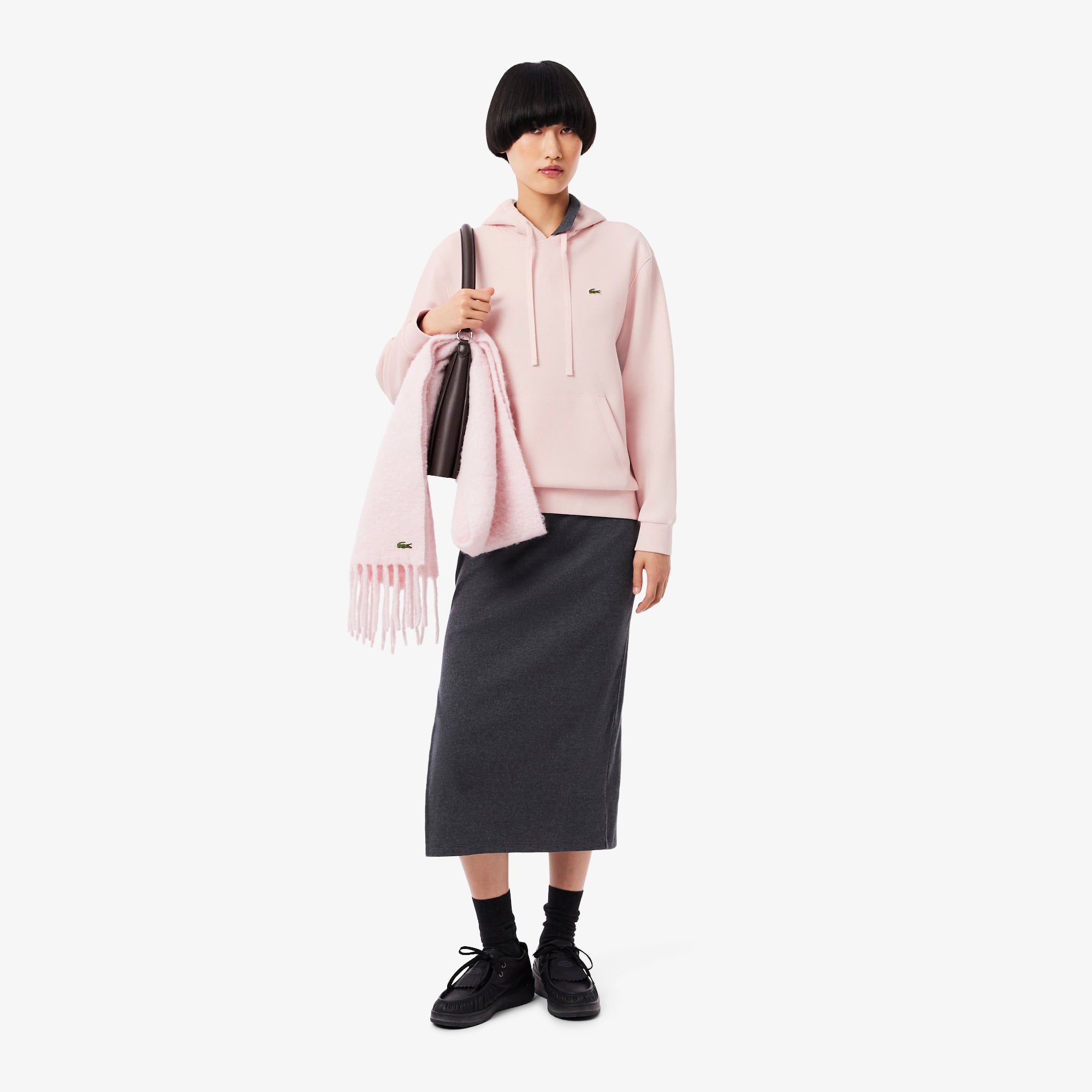 Women's Piqué Hoodie - Light Pink