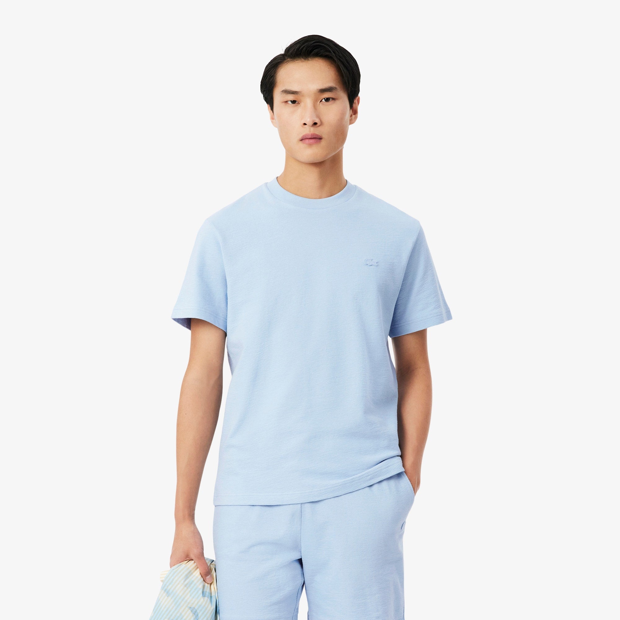 Textured Jersey T-Shirt - Light Blue