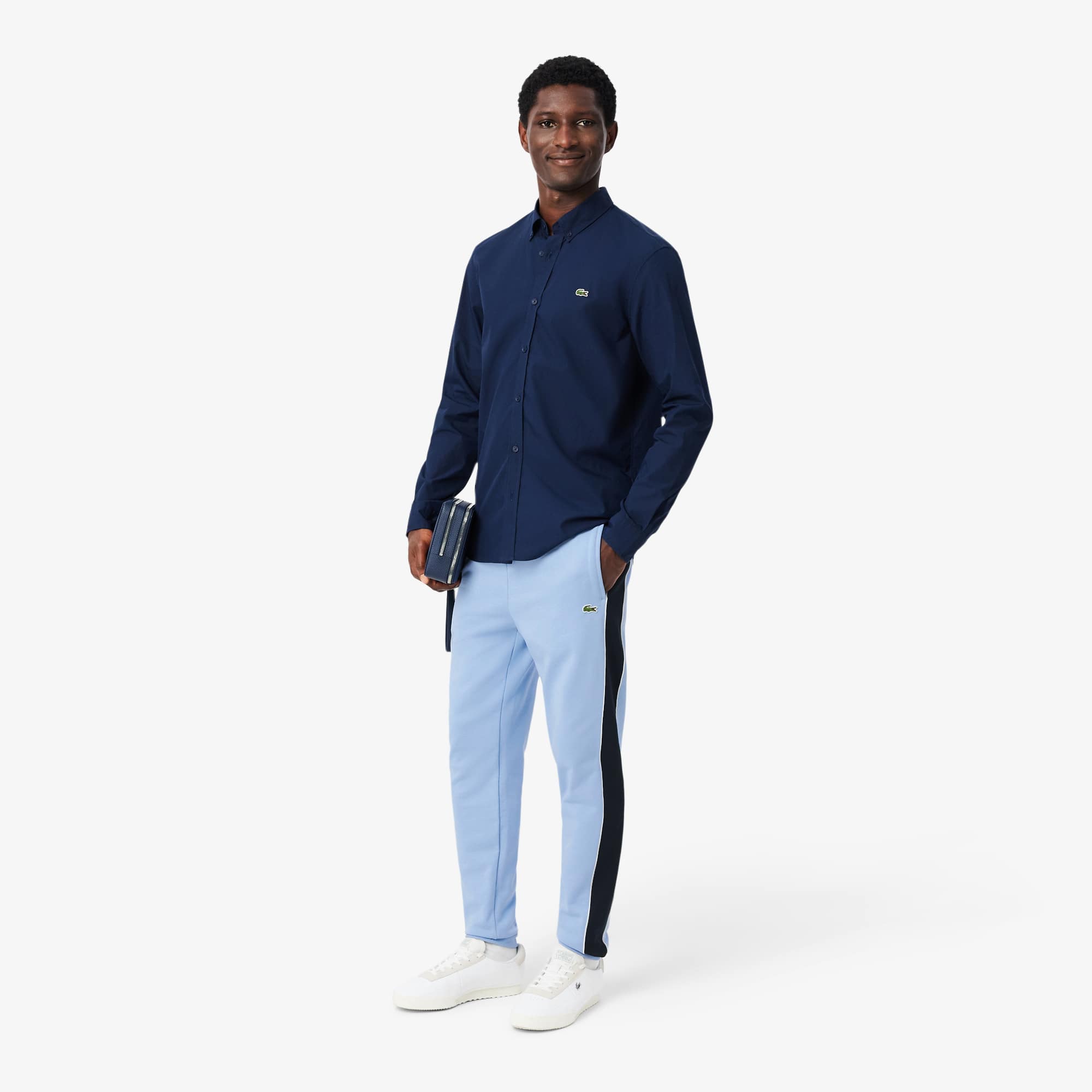 Tapered Leg Sweatpants - Bleu Clair / Noir