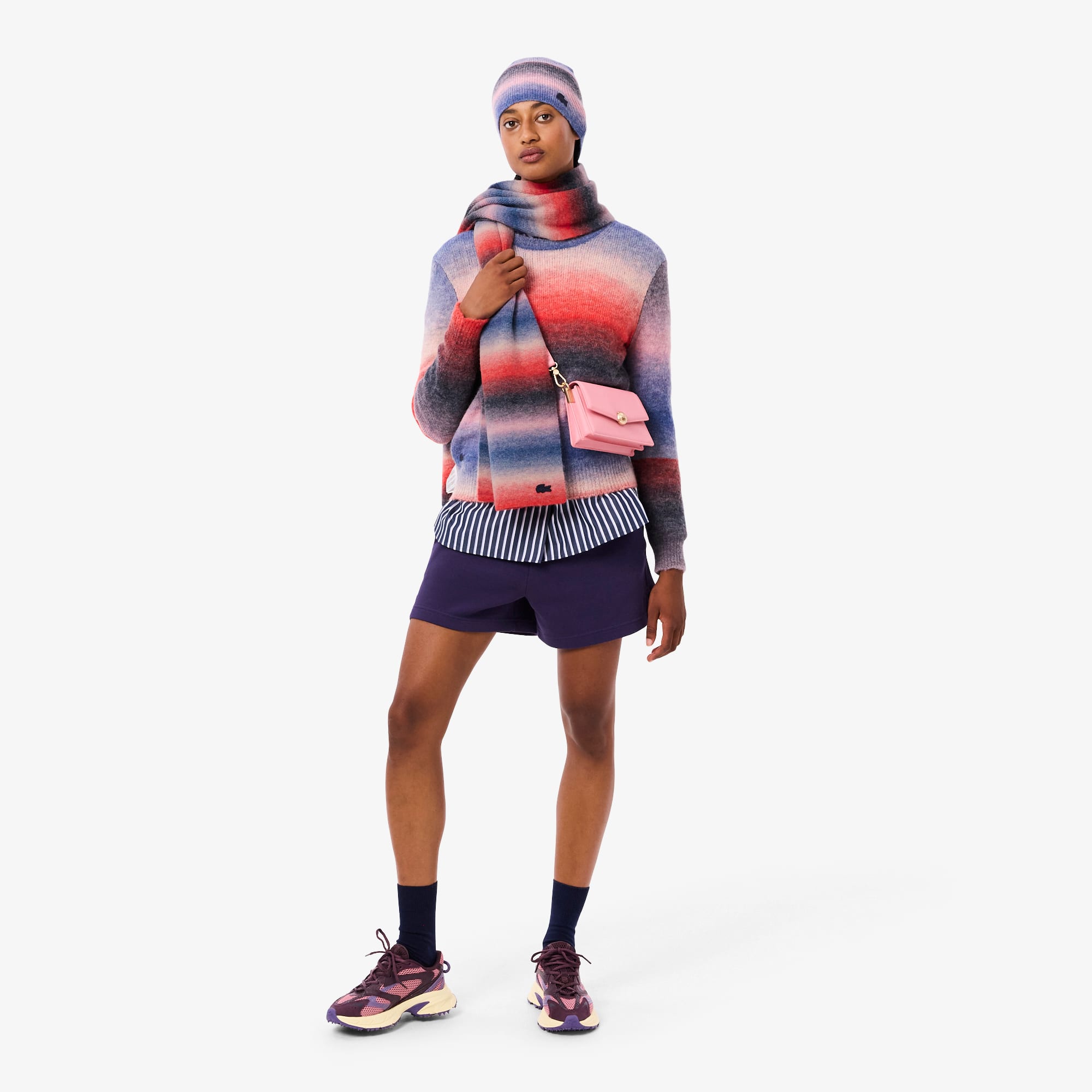 Women's Wool Blend Ombré Scarf - White