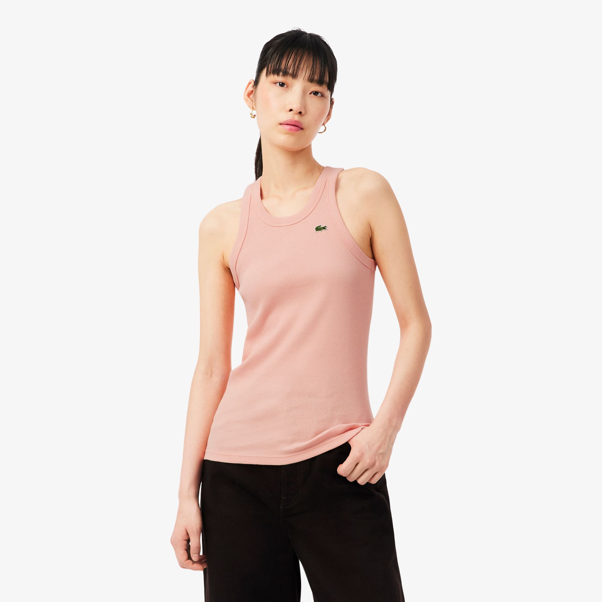 Women's Slim Fit Cotton Tank Top - Rose