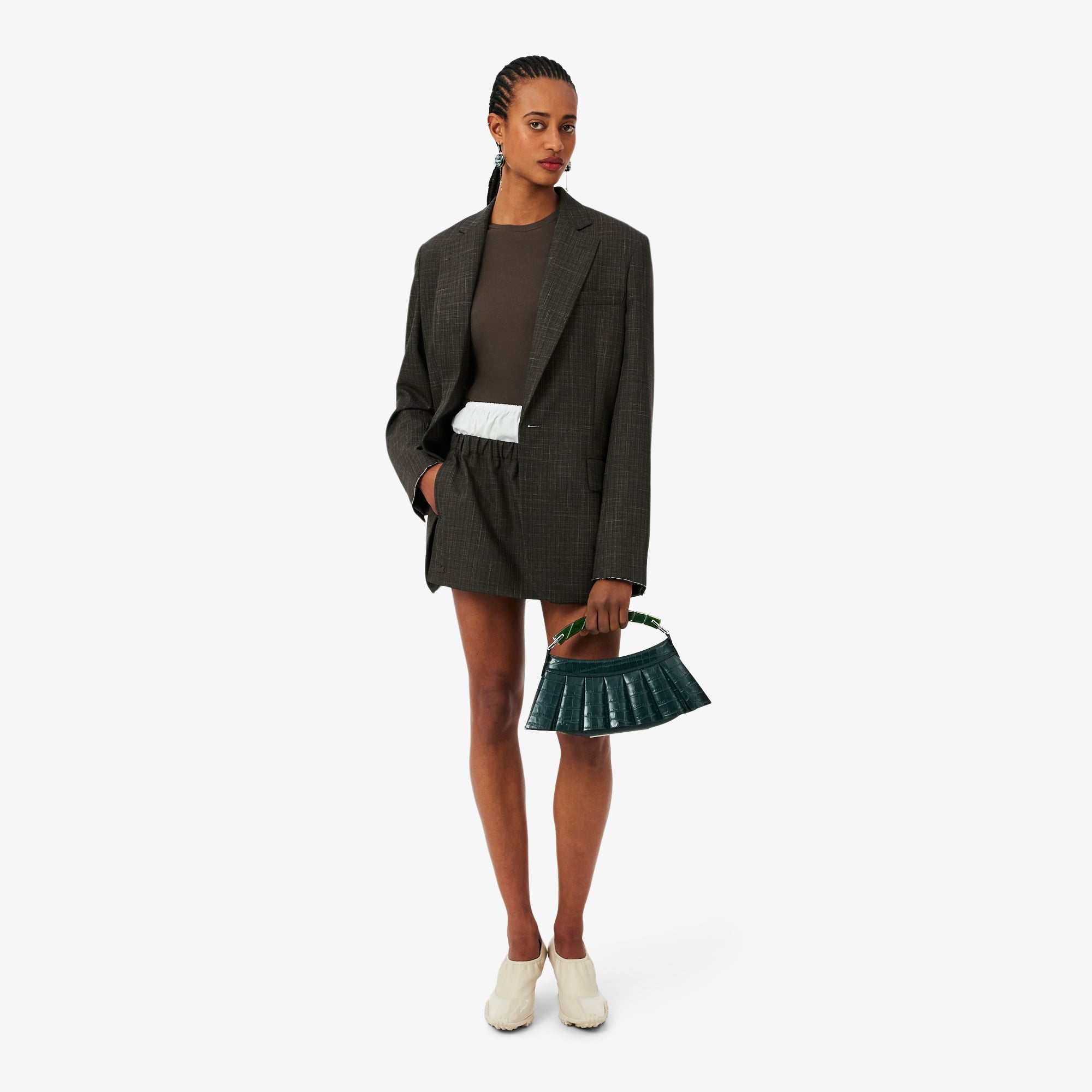 Runway H Lenglen Crocodile Effect Leather Bag - Green gables