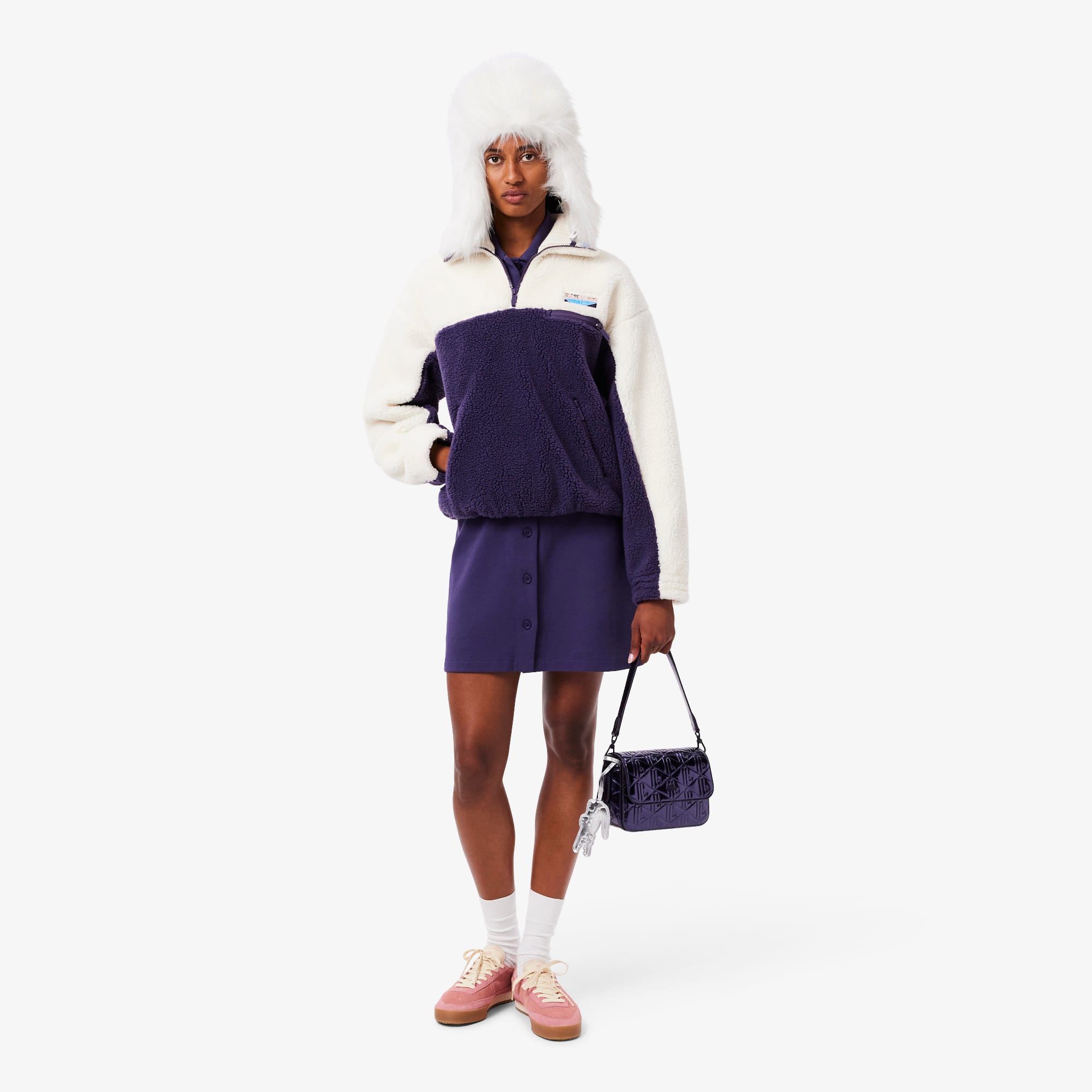 Women's Faux Fur Chapka - White