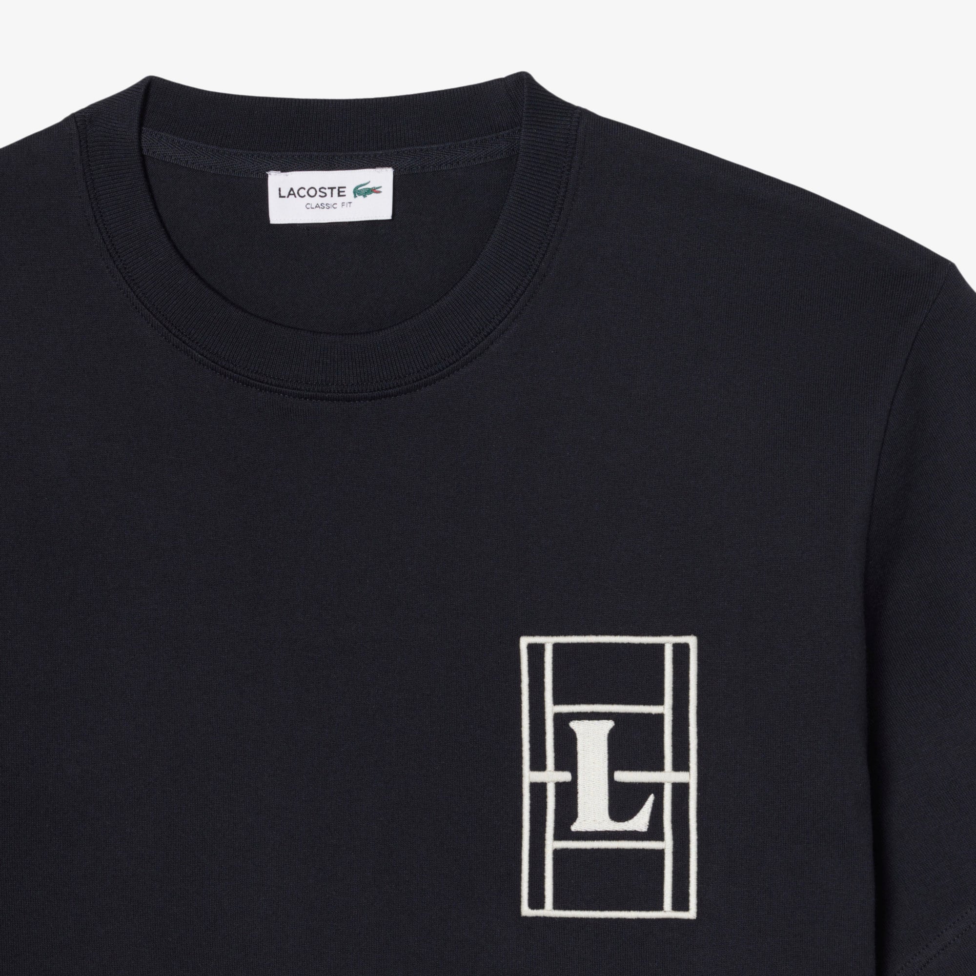 Embroidered Heavy Jersey T-Shirt - Black