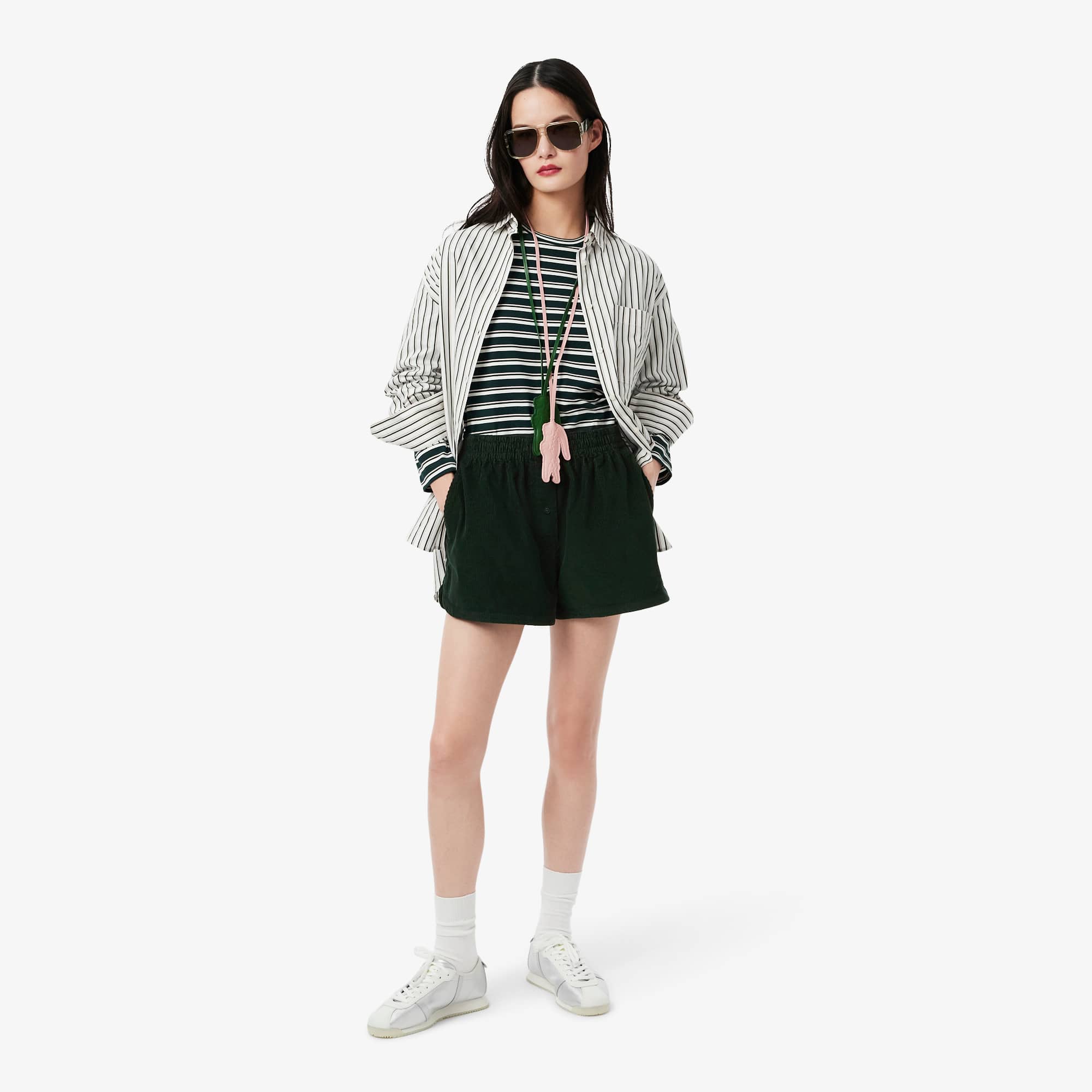 Women's Relaxed Fit Corduroy Shorts - Forest green